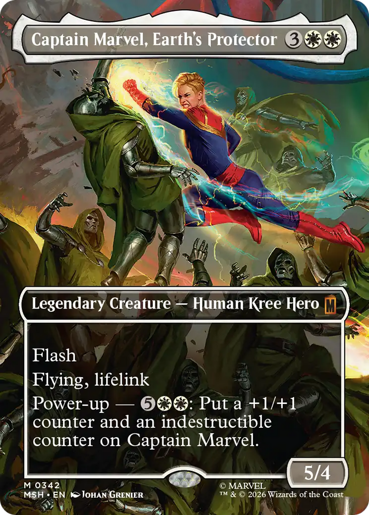 Captain Marvel, Earth's Protector (Borderless) (0342) [Marvel Super Heroes] | L.A. Mood Comics and Games
