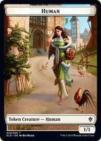 Human // Food (16) Double-Sided Token [Throne of Eldraine Tokens] | L.A. Mood Comics and Games