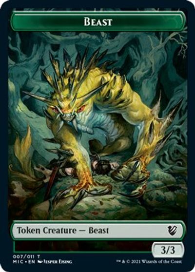 Beast (007) // Spider Double-Sided Token [Innistrad: Midnight Hunt Commander Tokens] | L.A. Mood Comics and Games