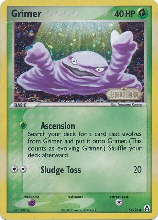 Grimer (54/92) (Stamped) [EX: Legend Maker] | L.A. Mood Comics and Games
