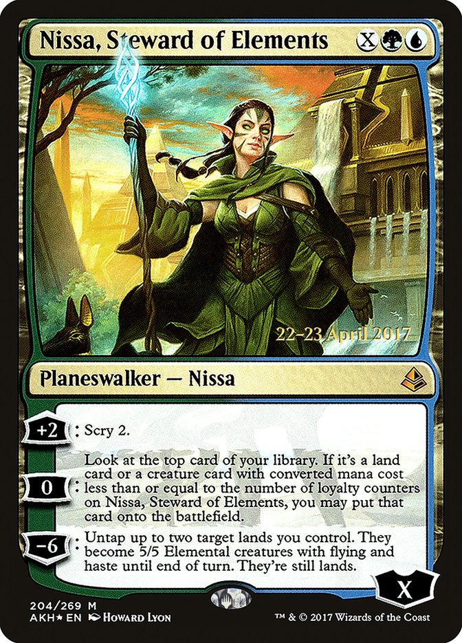 Nissa, Steward of Elements [Amonkhet Prerelease Promos] | L.A. Mood Comics and Games