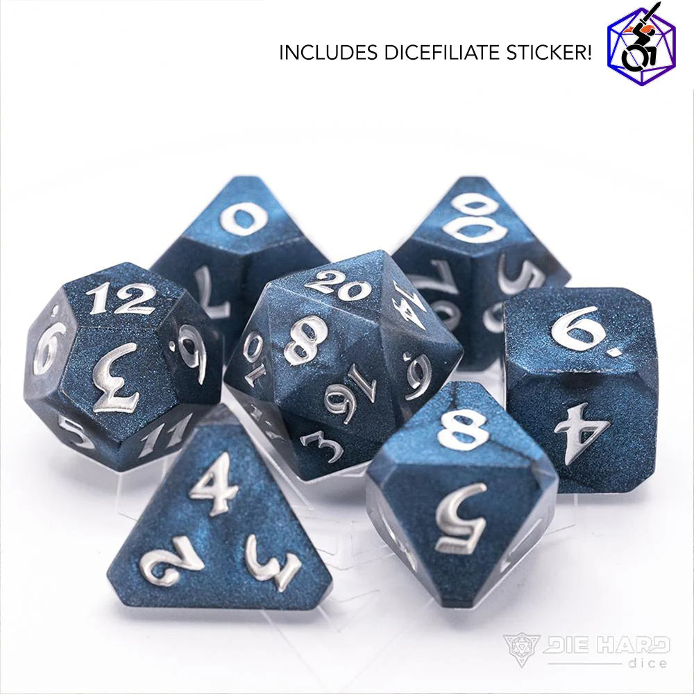 Metal Dice 7pc RPG Set - Avalore Enchanted Chiaroscuro | L.A. Mood Comics and Games