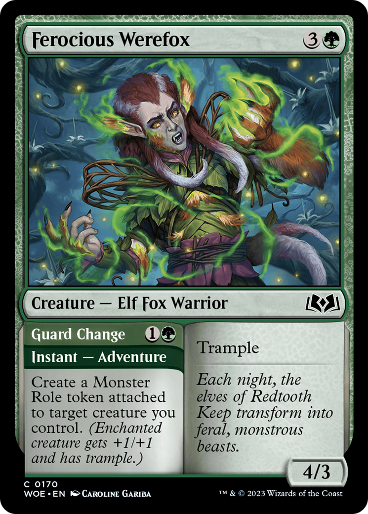 Ferocious Werefox // Guard Change [Wilds of Eldraine] | L.A. Mood Comics and Games