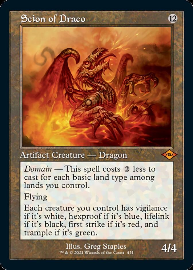 Scion of Draco (Retro Foil Etched) [Modern Horizons 2] | L.A. Mood Comics and Games