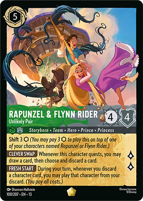 Rapunzel & Flynn Rider - Unlikely Pair (100/204) [Attack of the Vine!] | L.A. Mood Comics and Games