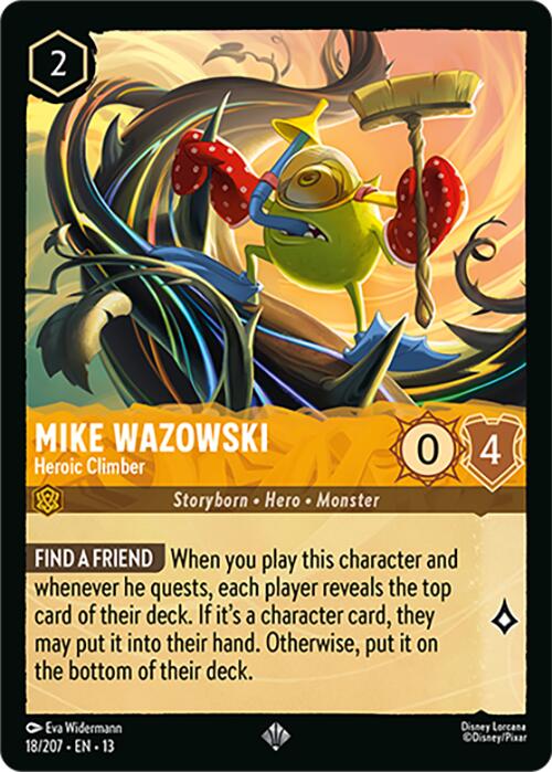 Mike Wazowski - Heroic Climber (18/204) [Attack of the Vine!] | L.A. Mood Comics and Games