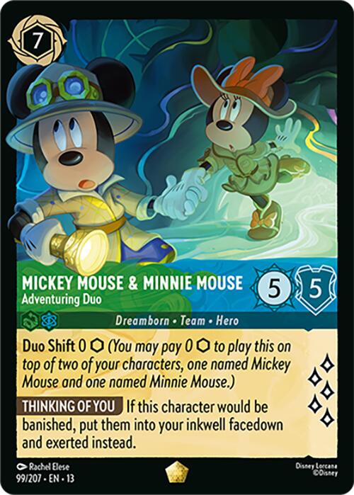 Mickey Mouse & Minnie Mouse - Adventuring Duo (99/204) [Attack of the Vine!] | L.A. Mood Comics and Games