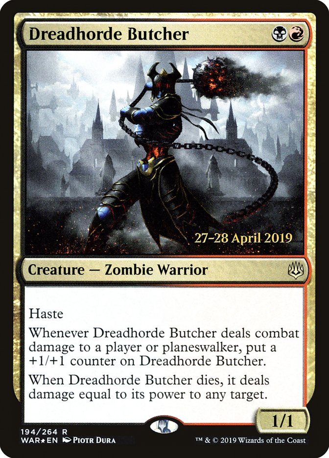 Dreadhorde Butcher [War of the Spark Prerelease Promos] | L.A. Mood Comics and Games