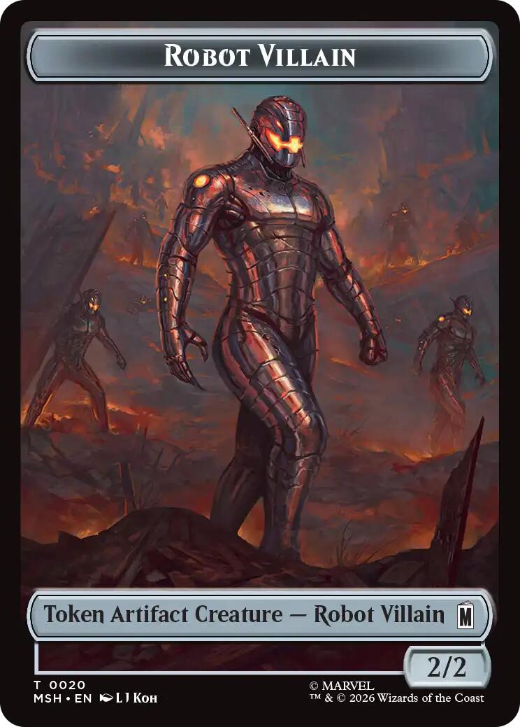 Villain // Robot Villain Double-Sided Token (009//020) [Marvel Super Heroes Tokens] | L.A. Mood Comics and Games