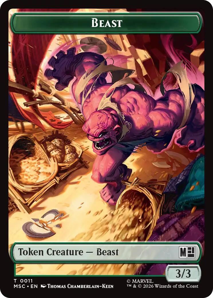 Beast // Vibranium Double-Sided Token [Marvel Super Heroes Commander Tokens] | L.A. Mood Comics and Games
