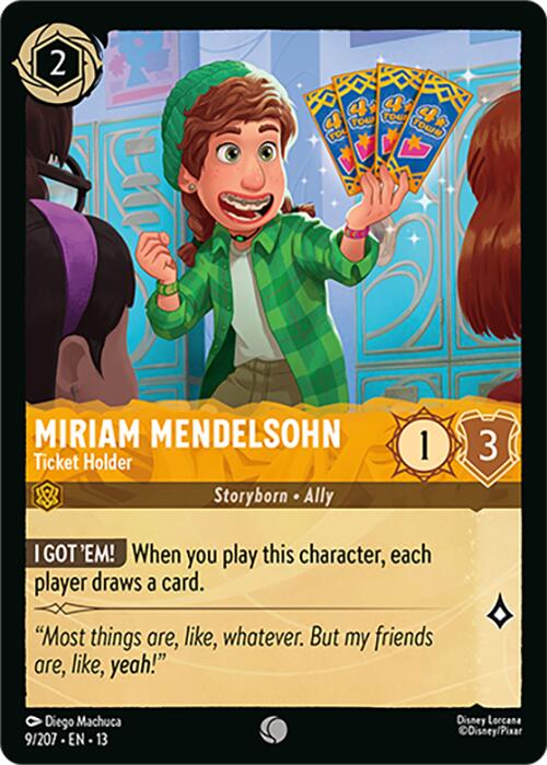 Miriam Mendelsohn - Ticket Holder (9/204) [Attack of the Vine!] | L.A. Mood Comics and Games