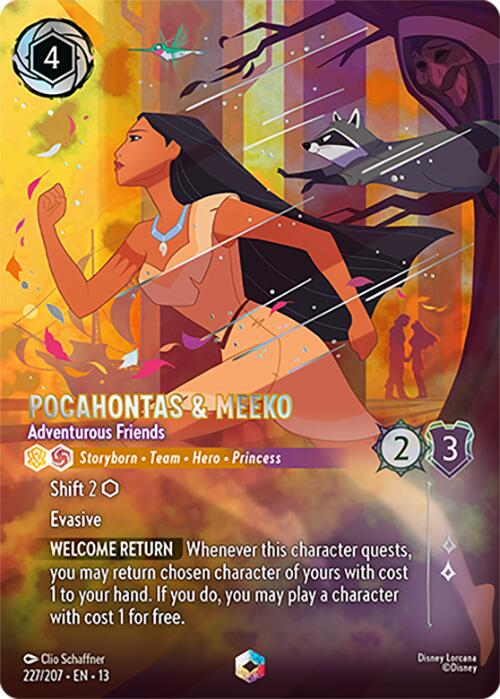 Pocahontas & Meeko - Adventurous Friends (Enchanted) (227/204) [Attack of the Vine!] | L.A. Mood Comics and Games