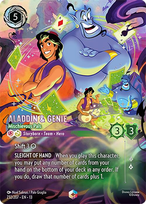 Aladdin & Genie - Mischievous Pals (Enchanted) (232/204) [Attack of the Vine!] | L.A. Mood Comics and Games