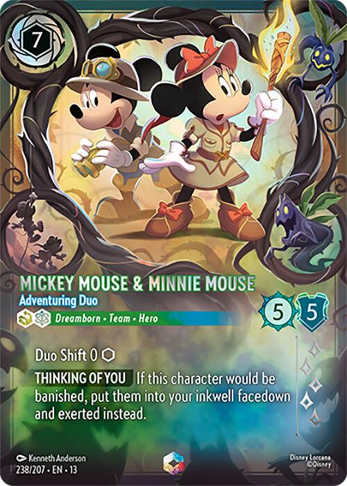 Mickey Mouse & Minnie Mouse - Adventuring Duo (Enchanted) (238/204) [Attack of the Vine!] | L.A. Mood Comics and Games