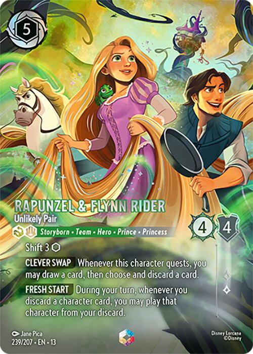 Rapunzel & Flynn Rider - Unlikely Pair (Enchanted) (239/204) [Attack of the Vine!] | L.A. Mood Comics and Games