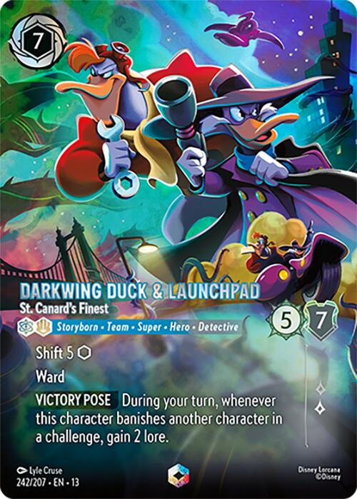 Darkwing Duck & Launchpad - St. Canard's Finest (Enchanted) (242/204) [Attack of the Vine!] | L.A. Mood Comics and Games