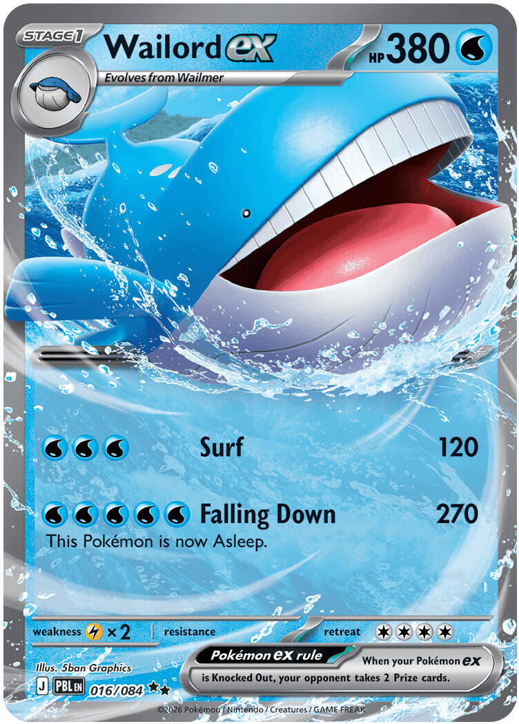 Wailord ex (016/084) [Mega Evolution: Pitch Black] | L.A. Mood Comics and Games