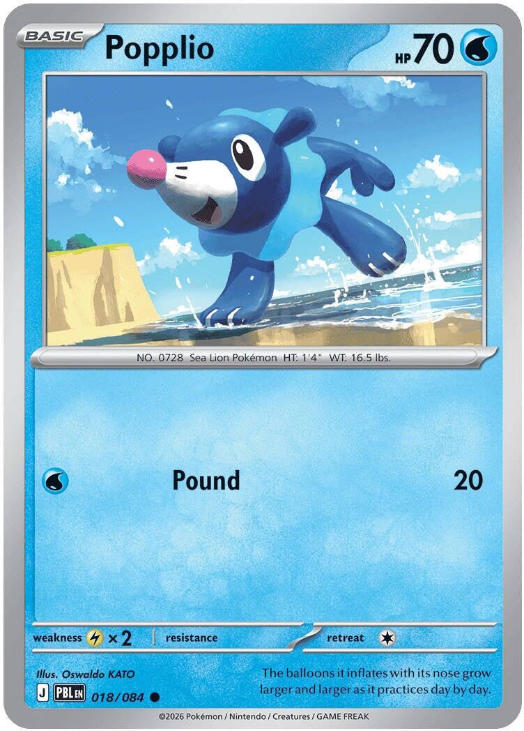 Popplio (018/084) [Mega Evolution: Pitch Black] | L.A. Mood Comics and Games