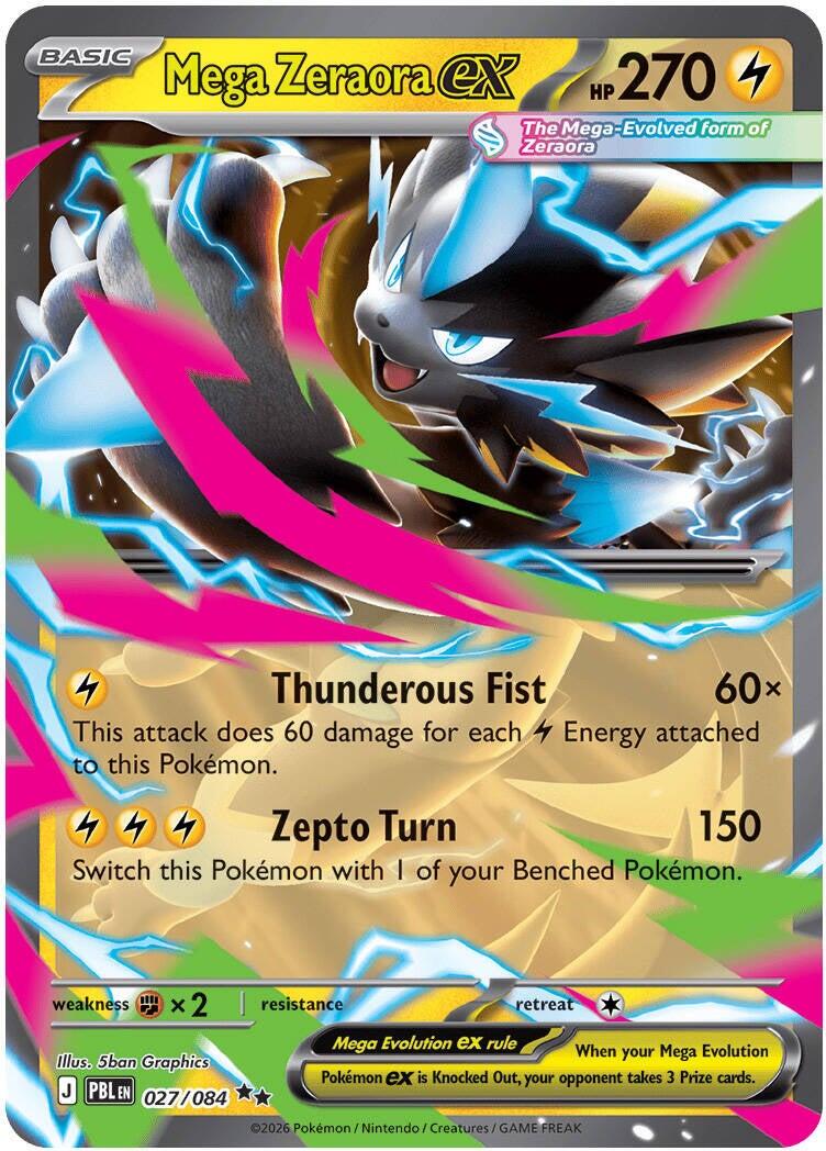 Mega Zeraora ex (027/084) [Mega Evolution: Pitch Black] | L.A. Mood Comics and Games