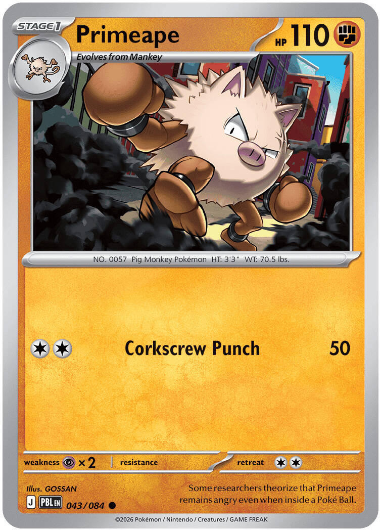 Primeape (043/084) [Mega Evolution: Pitch Black] | L.A. Mood Comics and Games