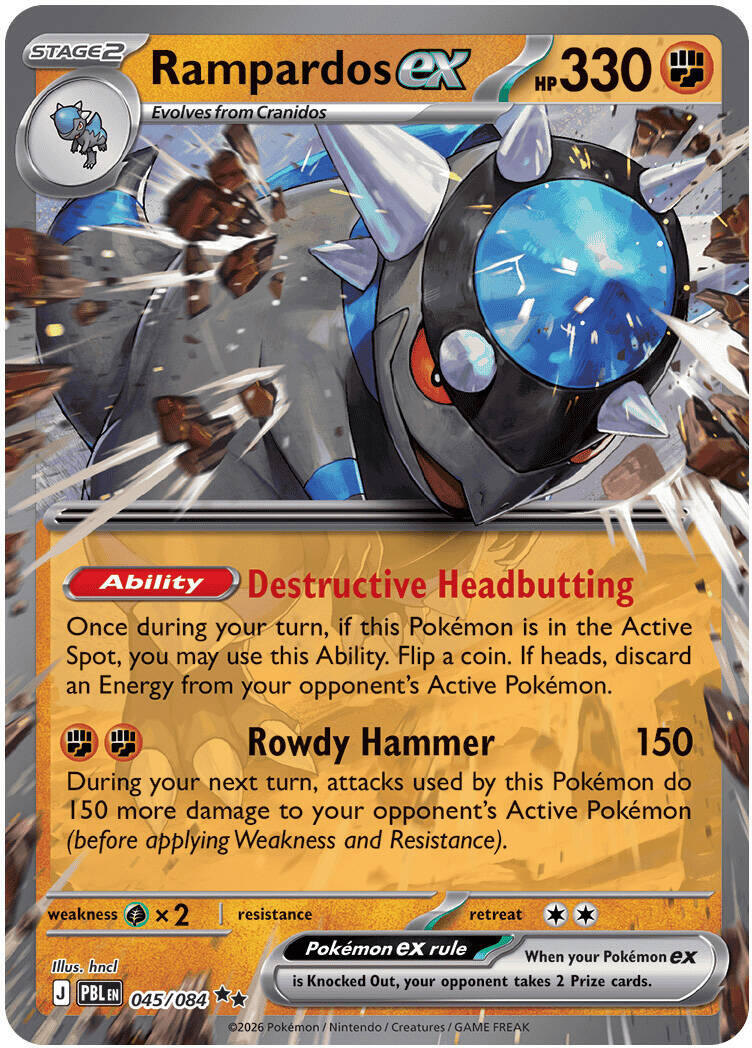 Rampardos ex (045/084) [Mega Evolution: Pitch Black] | L.A. Mood Comics and Games