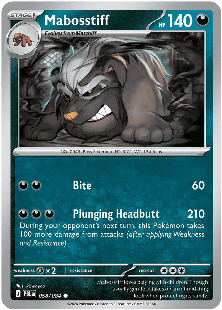 Mabosstiff (058/084) [Mega Evolution: Pitch Black] | L.A. Mood Comics and Games