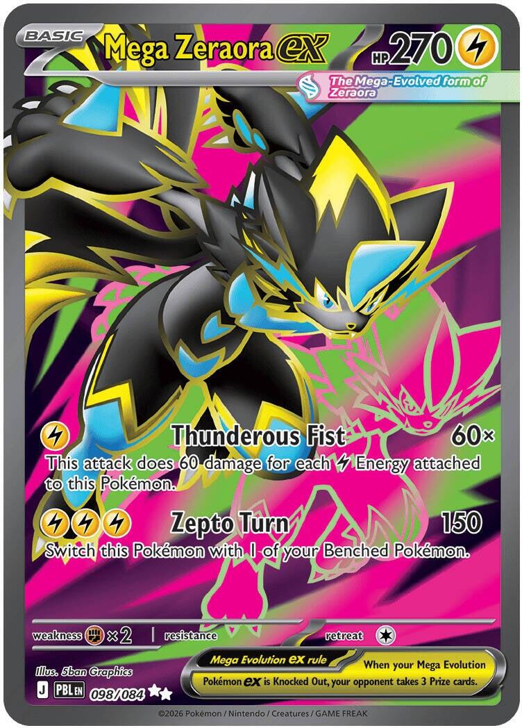 Mega Zeraora ex (098/084) [Mega Evolution: Pitch Black] | L.A. Mood Comics and Games