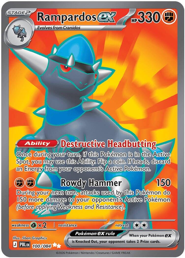 Rampardos ex (100/084) [Mega Evolution: Pitch Black] | L.A. Mood Comics and Games