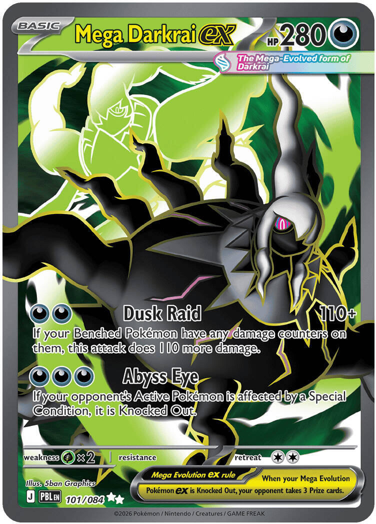 Mega Darkrai ex (101/084) [Mega Evolution: Pitch Black] | L.A. Mood Comics and Games