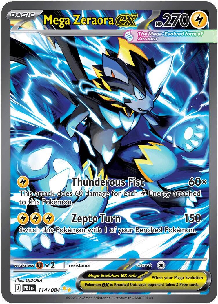 Mega Zeraora ex (114/084) [Mega Evolution: Pitch Black] | L.A. Mood Comics and Games