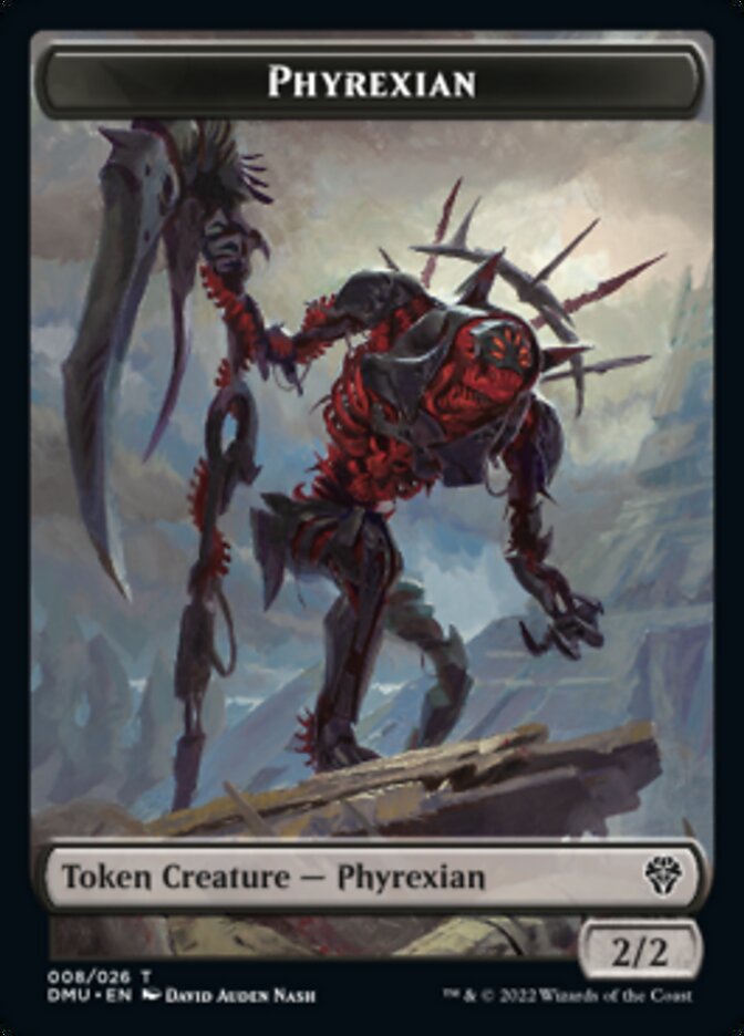 Phyrexian // Knight Double-Sided Token [Dominaria United Tokens] | L.A. Mood Comics and Games