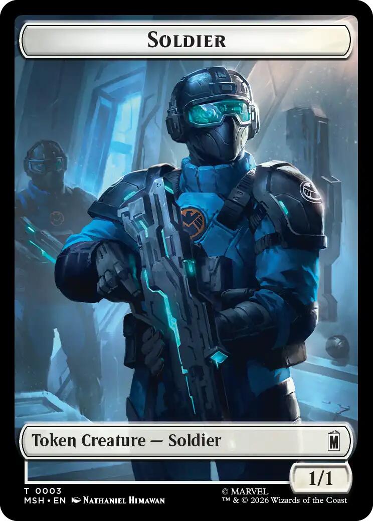 Soldier // Robot Villain Double-Sided Token [Marvel Super Heroes Tokens] | L.A. Mood Comics and Games