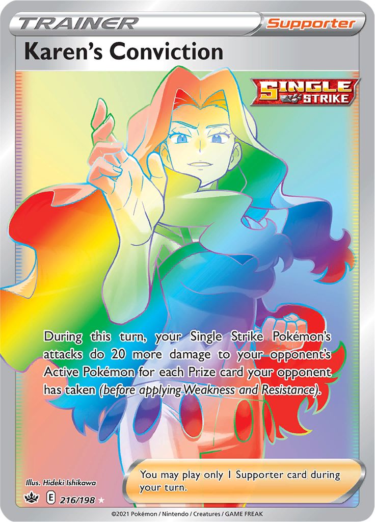 Karen's Conviction (216/198) [Sword & Shield: Chilling Reign] | L.A. Mood Comics and Games