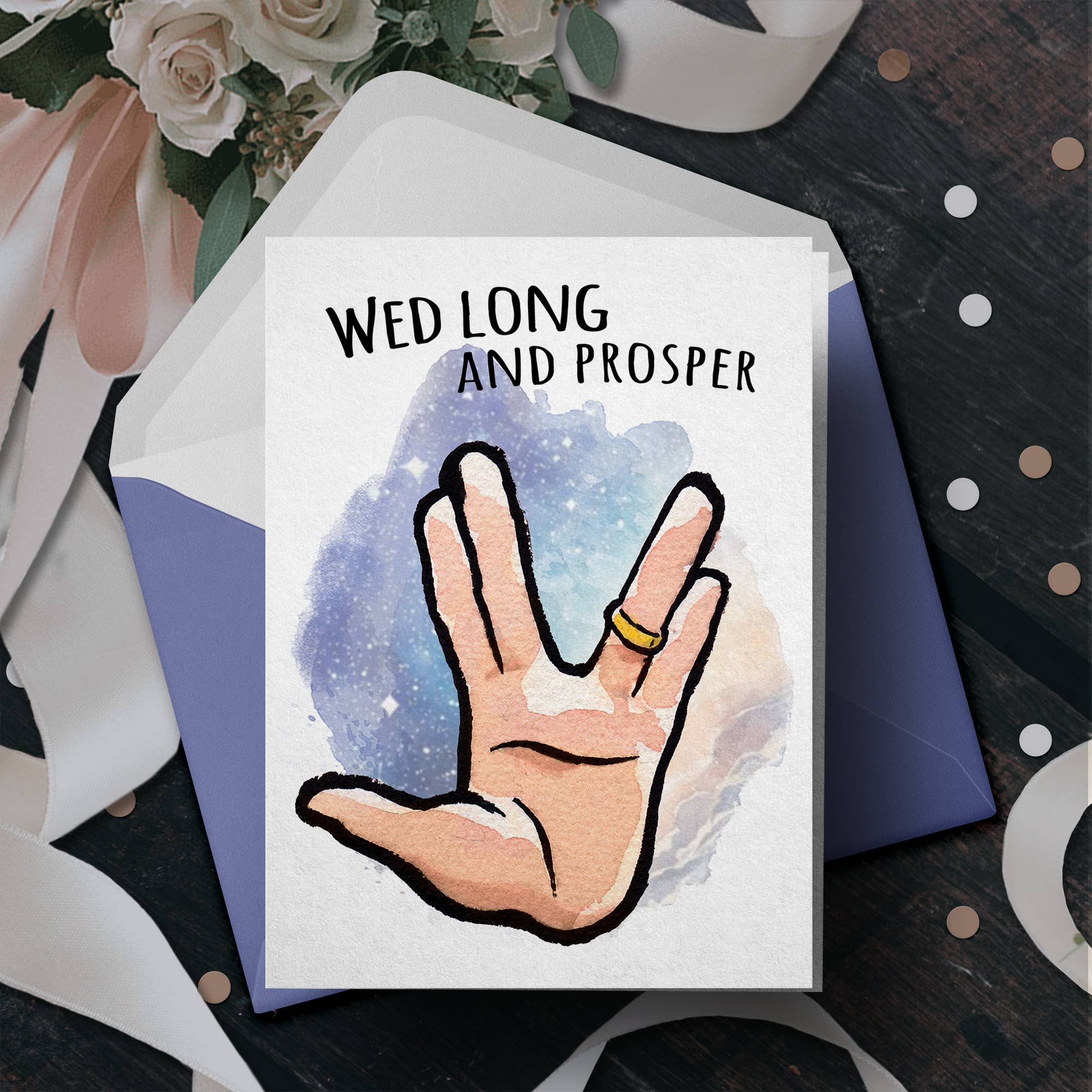 "Wed Long and Prosper" - Space Adventure Wedding Engagement | L.A. Mood Comics and Games