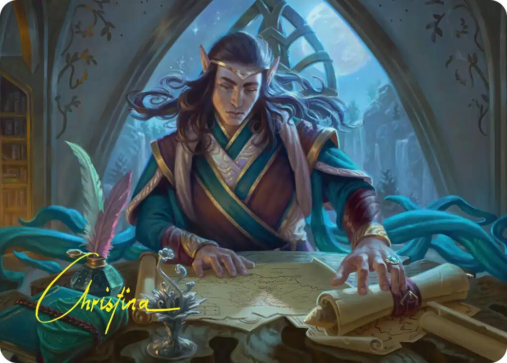 Elrond, Moon-Reader Art Card (Gold-Stamped Signature) [The Hobbit Art Series] | L.A. Mood Comics and Games