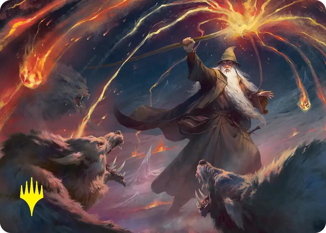 Gandalf, Shadow's Foe Art Card (Gold-Stamped) [The Hobbit Art Series] | L.A. Mood Comics and Games