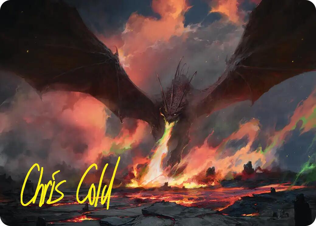 Smaug, the Great Calamity Art Card (Gold-Stamped Signature) [The Hobbit Art Series] | L.A. Mood Comics and Games