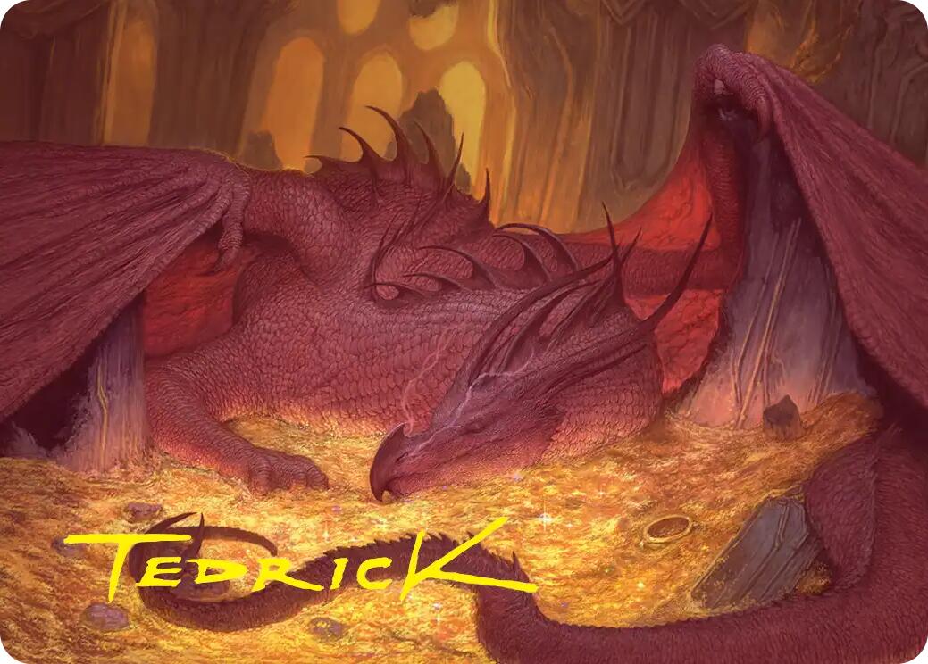 Smaug the Magnificent Art Card (Gold-Stamped Signature) [The Hobbit Art Series] | L.A. Mood Comics and Games