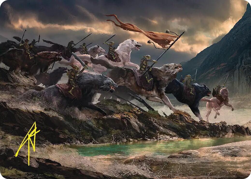 Tide of Fury and Disorder Art Card (Gold-Stamped Signature) [The Hobbit Art Series] | L.A. Mood Comics and Games