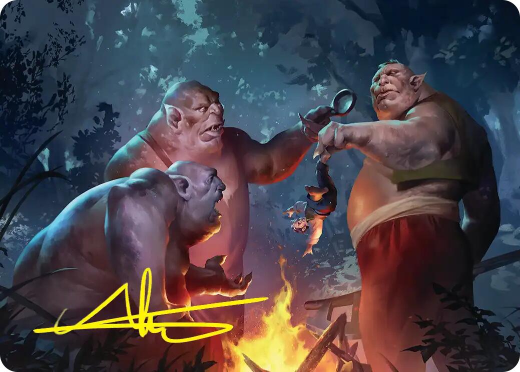 Tom, Bert, and William Art Card (Gold-Stamped Signature) [The Hobbit Art Series] | L.A. Mood Comics and Games