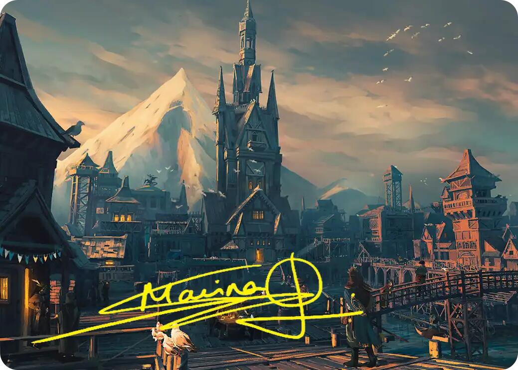Lake-town Art Card (Gold-Stamped Signature) [The Hobbit Art Series] | L.A. Mood Comics and Games