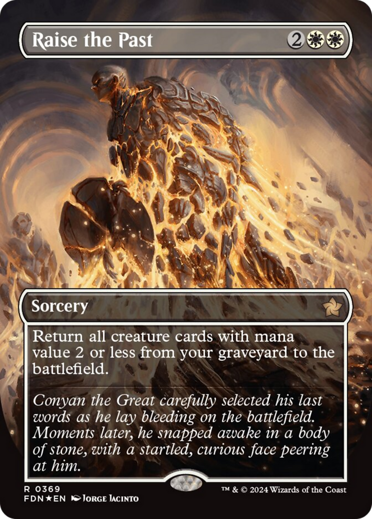 Raise the Past (Borderless) (Mana Foil) [Foundations] | L.A. Mood Comics and Games