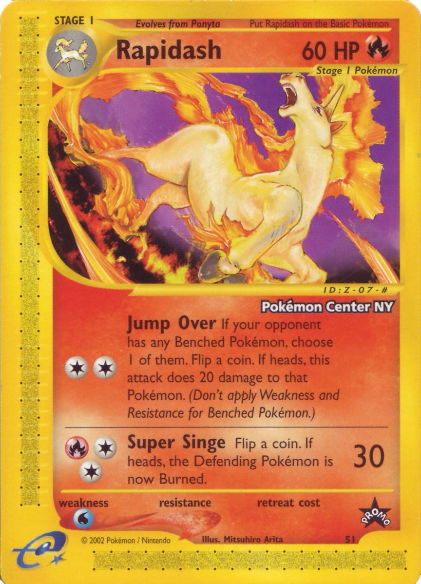 Rapidash (51) (Pokemon Center NY Promo) [Wizards of the Coast: Black Star Promos] | L.A. Mood Comics and Games