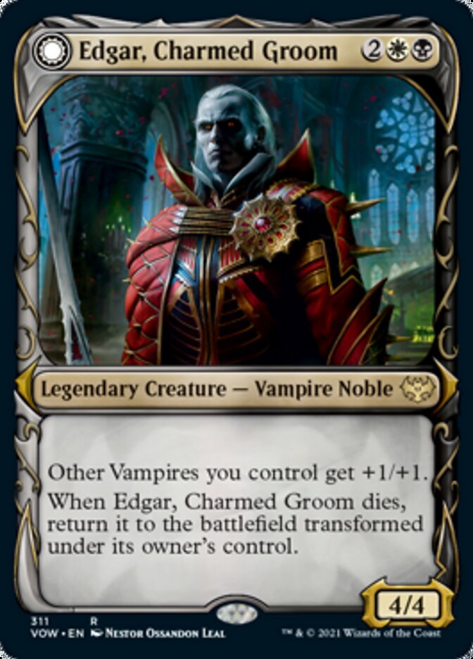Edgar, Charmed Groom // Edgar Markov's Coffin (Showcase Fang Frame) [Innistrad: Crimson Vow] | L.A. Mood Comics and Games