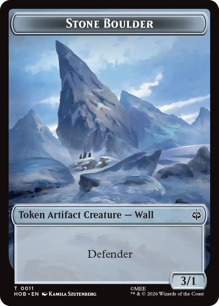 Stone Boulder // Dragon Double-Sided Token [The Hobbit Tokens] | L.A. Mood Comics and Games