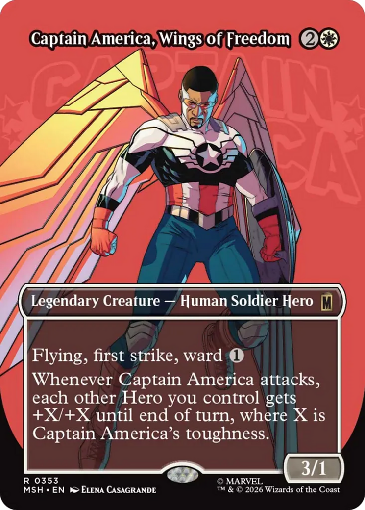 Captain America, Wings of Freedom (Borderless) [Marvel Super Heroes] | L.A. Mood Comics and Games