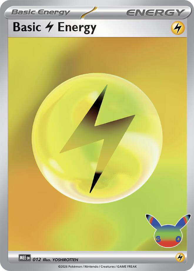 Basic Lightning Energy (012) (30th Celebration) [Mega Evolution Energies] | L.A. Mood Comics and Games