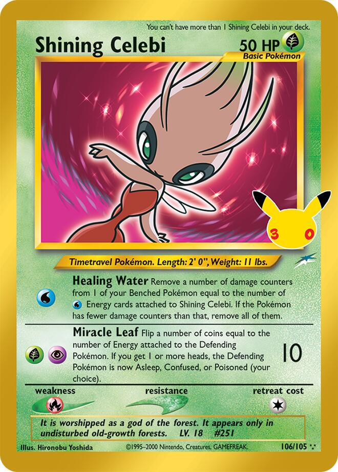 Shining Celebi (106/105) [Mega Evolution: 30th Celebration Classic Collection] | L.A. Mood Comics and Games