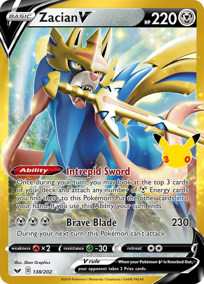 Zacian V (138/202) [Mega Evolution: 30th Celebration Classic Collection] | L.A. Mood Comics and Games