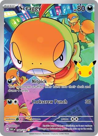 Scraggy (140/128) [Mega Evolution: 30th Celebration] | L.A. Mood Comics and Games